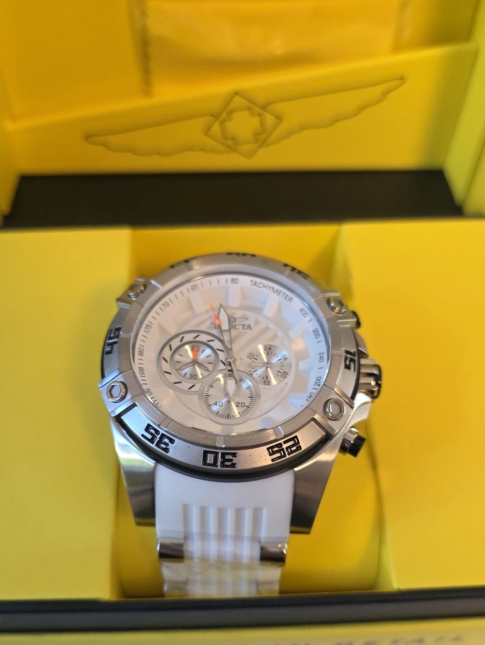 521.  Invicta Speedway Impulse Men's Watch - 52mm, White, Steel (51011)